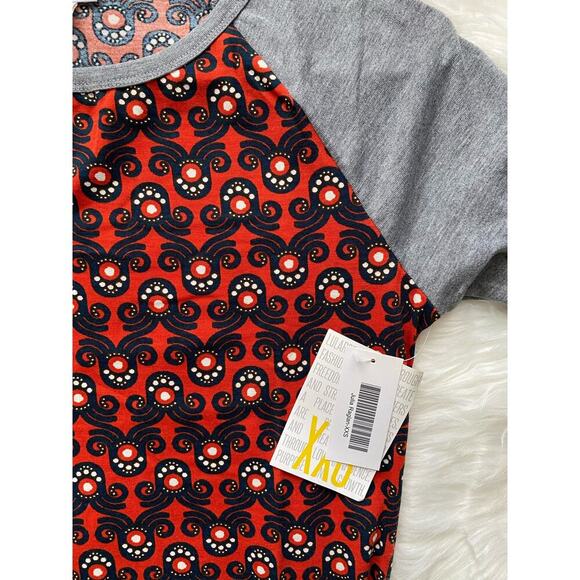 Lularoe XXS Julia Red and Gray Raglan Dress - Picture 2 of 3